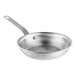 A close-up of a Vollrath Wear-Ever aluminum fry pan with a plated handle.