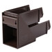 A brown plastic Vollrath self-serve condiment bin stand with 2-tier stand and 11 1/4" condiment bins.