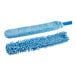 A blue Lavex duster with a white background.