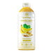 A white plastic bottle of Smartfruit Sunny Banana Puree with a white label with yellow text.