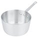 A Vollrath Arkadia aluminum saucepan with a handle.