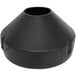 A black plastic container with a cone-shaped lid.