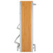 A wooden and metal Cal-Mil Eco Modern 3-Cylinder Flatware Display.
