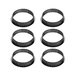 A group of black Silikomart silicone mesh rings.