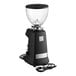 A HeyCafe black on-demand espresso grinder on a counter.