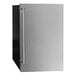 A stainless steel Danby undercounter refrigerator with a black handle.