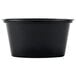 A black plastic container with a white background.