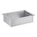 A stainless steel Regency perforated scrap basket with holes.