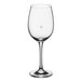 A Schott Zwiesel burgundy wine glass with a pour line on a white background.