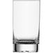 A close-up of a clear Schott Zwiesel Perspective highball glass.