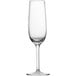 A Schott Zwiesel clear wine flute with a long stem.