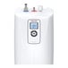 A white Stiebel Eltron UltraHot Premium instant hot water dispenser with a digital display and control panel on the front.