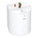 A white Stiebel Eltron 6-gallon mini-tank electric water heater with a top-mounted temperature control and inlet/outlet connections.