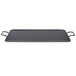 An American Metalcraft wrought iron rectangular griddle with black metal handles.