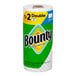 A white Bounty Select-a-Size paper towel roll.
