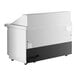 A large white and black Avantco VersaHub refrigerated sandwich prep table with a black and white tray on top.