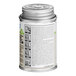 A silver can of E-Z Weld PVC cement with a label.