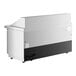 An Avantco white and black 3 door refrigerated sandwich prep table.