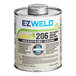 A 32 oz can of E-Z Weld gray medium body PVC cement with a label.
