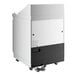 An Avantco white and black refrigerated sandwich prep table with wheels.