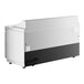 A white and black Avantco front breathing refrigerated sandwich prep table with a cutting top.