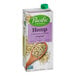 A case of 12 cartons of Pacific Foods Hemp Milk with a wooden spoon with hemp seeds.