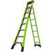 A green Little Giant King Kombo industrial ladder with black handles.
