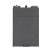 A grey rectangular Intellihot tankless gas water heater with two black buttons.