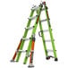 A green Little Giant Conquest 2.0 ladder with orange and black accents.