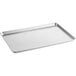 A silver Choice aluminum bun pan on a counter.