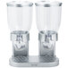 Zevro KCH-06124 Silver Double Canister Dry Food Dispenser
