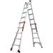 A pair of Little Giant aluminum articulated extendable ladders.