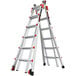 A Little Giant aluminum articulated extendable ladder.