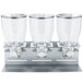 Zevro KCH-06151 Professional Silver Triple Canister Dry Food Dispenser