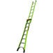 A green Little Giant King Kombo ladder with black handles.