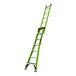 A green fiberglass combination ladder with a Grip-N-Go hinge and a 375 lb. capacity.