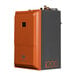 An orange and grey rectangular box for an Intellihot I200 i Series tankless gas water heater.