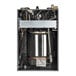 The inside of an Intellihot I200 i Series tankless gas water heater with a metal cylinder.
