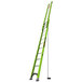 A green Little Giant HyperLite extension ladder with a black handle on the side.