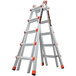 A Little Giant Type 1AA aluminum articulated extendable ladder with orange handles.