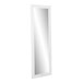 A long rectangular white mirror with a white frame.