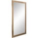 A rectangular BrandtWorks mirror with a gold frame.