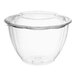 A clear plastic Choice salad bowl with a lid.