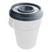 A PourAway liquid waste disposal tank with a gray lid.