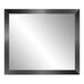 A BrandtWorks rectangular mirror with a satin black frame.