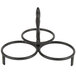 A black polyethylene caddy with three circles.