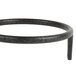 A black polyethylene round caddy with 3 holes.