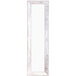 A white rectangular mirror with a white wood frame.