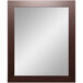 A BrandtWorks mirror with a dark walnut wood frame.