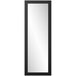 A rectangular mirror with a black frame.
